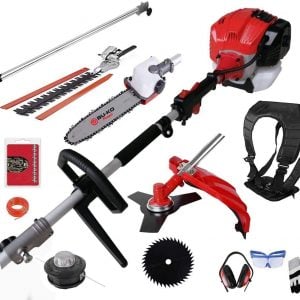 - 52cc 5 in 1 Multi-Tool With 1 Extension Pole, and Extends to 3.4m. Also, Easy To Assemble, and lightweight High Performance, and Heavy Duty Powerful 3HP.