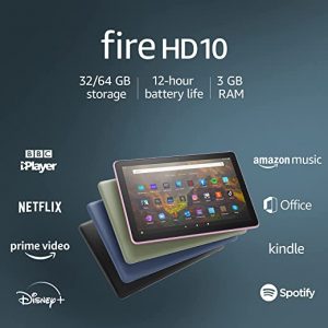 All-new Fire HD 10 tablet | 10.1″, 1080p Full HD, 32 GB, Olive – with Ads