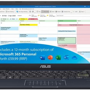 ASUS VivoBook with Microsoft Office 365 L410MA 14 Inch Full HD Laptop (Intel Celeron N4020, 4 GB RAM, 64 GB eMMC, Windows 10 S) Includes 1 Year…
