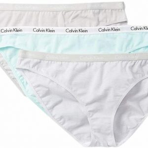 Calvin Klein Carusel 3 Pack women's panties are beautiful and sport a high-hip bikini style. Premium cotton is smooth and light, embracing