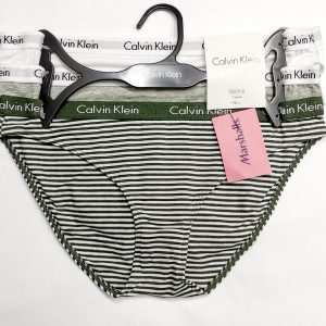 CALVIN KLEIN 3 PACK BIKINI KNICKERS BRIEFS UNDERWEAR CK CAROUSEL LOGO WAIST PANTIES