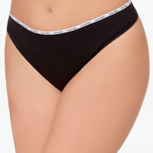 CALVIN KLEIN THONG SIZE XL LIGHTWEIGHT BLACK KNICKER CK UNDERWEAR