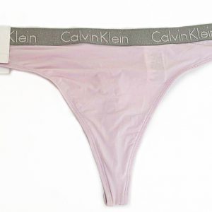 CALVIN KLEIN UNDERWEAR SIZE S WOMEN’S LOGO MICRO THONG KNICKERS QD3621 PINK