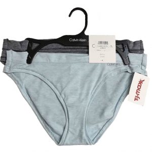 CK HEATHERED 2 PACK SIZE S UNDERWEAR MICROFIBER KNICKERS BIKINI PANTIES STRETCH HIPSTER
