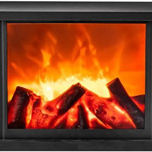 GloBrite Fireplace Lamp Led Flame Effect Log Fire Place Ornaments Home Decor (Large)
