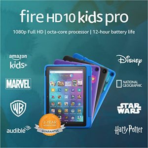 New: Fire HD 10 Kids Pro tablet | for ages 6-12 | 10.1″, 1080p Full HD, 32 GB | Doodle Kid-Friendly Case