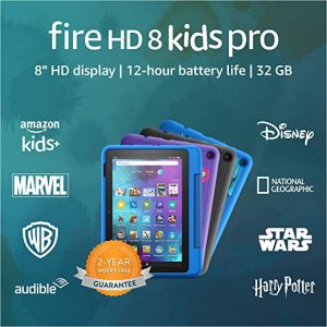 Fire HD 8 Kids Pro tablet | for ages 6-12 | 8″ HD, 32 GB | Intergalactic Kid-Friendly Case