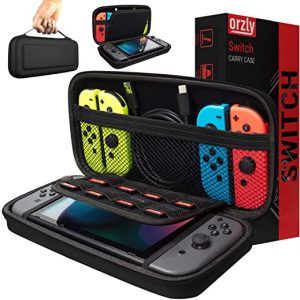 Orzly Carry Case Compatible With Nintendo Switch – BLACK Protective Hard Portable Travel Carry Case Shell Pouch for Nintendo Switch Console &…