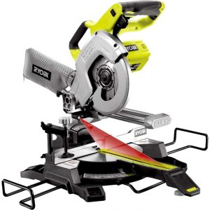 Ryobi R18MS216-0 One Plus Cordless Mitre Saw, 18 V, Hyper Green