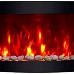 TruFlame Fire Places Electric Wall Mounted With Pebble Effect|