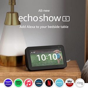 All-new Echo Show 5 | 2nd generation (2021 release), smart display with Alexa and 2 MP camera | Charcoal