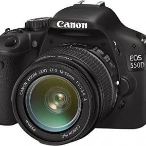 Canon EOS 550D Digital SLR Twin Zoom Kit EF-S 18-55 mm 1:3.5- 5.6 IS Lens & EF-S 55-250mm f/4.5-5.6 IS Lens (Renewed)