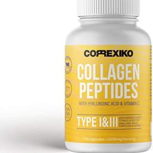 CORREXIKO Collagen Peptides Supplement (high strength 2200mg) with Hyaluronic acid | Skin Rescue & Renew | Vitamin C, Zinc, Selenium, for women &…