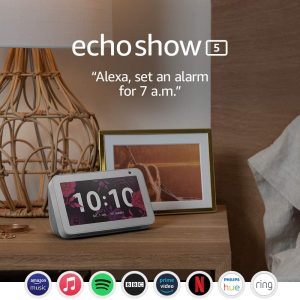 Echo Show 5 (1st Gen, 2019 release) – Smart Display with Alexa – Stay in touch with the help of Alexa – White