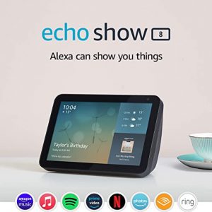 Echo Show 8 (1st Gen, 2019 release) – Smart Display with Alexa – Stay in touch with the help of Alexa – Charcoal