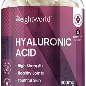 Hyaluronic Acid Capsules – 300mg – 180 Capsules (6 Month Supply) – Hyaluronic Acid Tablets Supplement, Beauty Relief for Face & Body Skin, Hair…