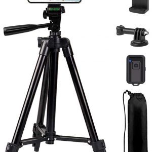 Phone Tripod,LINKCOOL 42″ Aluminum Lightweight Portable Camera Tripod for iPhone/Samsung/Smartphone/Action Camera/DSLR Camera with Phone Holder &…