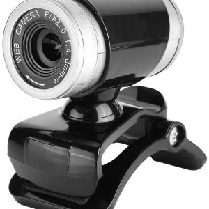 Samfox Camera, USB 12 Megapixel HD Web Webcam 360 Degree Clip-on Camera with Microphone (Black)