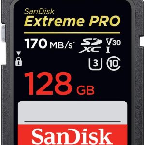 SanDisk Extreme PRO 128GB SDXC Memory Card up to 170MB/s, UHS-1, Class 10, U3, V30