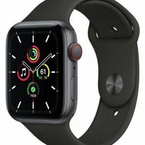 Apple Watch SE 44mm WiFi GPS Smart Watch – Space Grey Alu Case/Black Sport Band