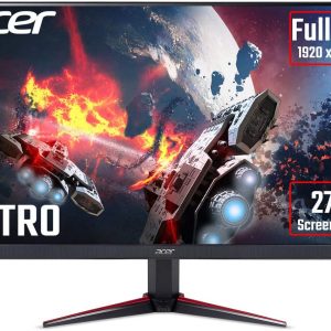 Acer Nitro VG270Sbmiipx 27 Inch Full HD Gaming Monitor (IPS Panel, FreeSync, 165 Hz (OC), 2 ms, HDR 10, DP, HDMI, Black/Red)