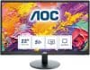 AOC Monitor 22 Inch Comprising of a metal-reinforced hole in the body of the device, to use with a metal cable secured & key/lock system.