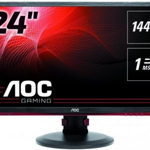AOC G2460PF – 24 Inch FHD Gaming Monitor, 144Hz, 1ms, TN, FreeSync premium, USB Hub, Height Adjust (1920×1080 @ 144hz, 350 cd/m², HDMI 1.4 x 1,…