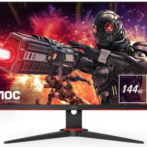 AOC Gaming 24G2AE – 24 Inch FHD Monitor, 144Hz, 1ms, IPS Speakers, AMD FreeSync, Low Input Lag, Game Modes (1920×1080 @ 144Hz 250cd/m², , HDMI/DP/VGA)