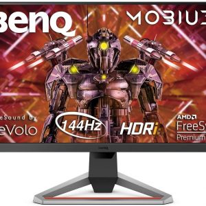 BenQ MOBIUZ EX2710 27 Inch FHD (1920 x 1080) HDRi 144Hz Gaming Monitor, IPS, 1ms, FreeSync Premium, PS5/Xbox X Compatible, Black
