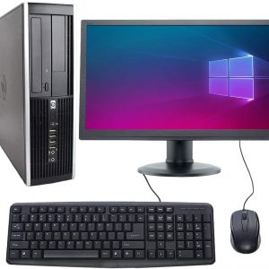 Complete set of 21.5in Monitor and HP 8300 SFF Quad Core i5-3470 8GB 500GB WiFi Windows 10 64-Bit Desktop PC Computer (Renewed)