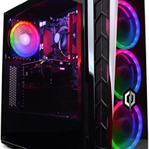 CyberpowerPC Wyvern Gaming PC – AMD Ryzen 5 3600, Nvidia RTX 3060 12GB, 16GB RAM, 240GB SSD, 1TB HDD, 550W 80+ PSU, Wi-Fi, Windows 10, MB520 RGB