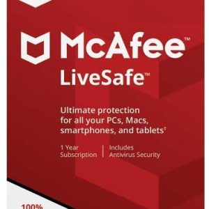 DIGITAL DOWNLOAD MCAFEE LIVESAFE 10 DEVICES – VIA EMAIL 12 Month Subscription for all Windows 7/8 / 10 – For New and Existing Customers NOTHING…