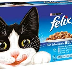 Felix Fish Selection in Jelly Wet Food Pouch, 40 x 100g