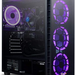 Fierce RGB Gaming PC – Intel Core i5 9400F 4.1GHz, RTX 3060 12GB, 16GB 3000MHz, 240GB Solid State Drive, 1TB Hard Drive, Windows 10 Installed…