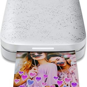 HP 1AS85A#B1H Sprocket Portable 2×3 inch Instant Photo Printer (Luna Pearl) Print Pictures on Zink Sticky-Backedfrom your iOS & Android Device