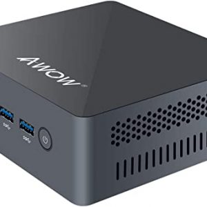 Mini PC AWOW Mini Desktop Computer Windows 10 Intel Celeron J4125 with 8GB DDR4/ NVMe M.2 128GB SSD with Triple Display 4K@60Hz, Dual Band WiFi,…