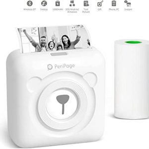 Mini Printer PeriPage portable is small and lightweight, with a palm-sized design, you can carry it easily. The photo printer best gift