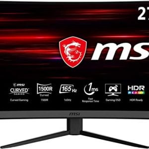 MSI Optix Monitor 27 inch MAG272C Curved Gaming Monitor, WQHD High-Resolution, 165Hz Refresh Rate, 1ms response time, Wide Colour Gamut