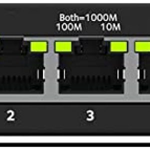 NETGEAR 5 Port Gigabit Ethernet Plus Network Switch (GS305E) – Desktop or Wall Mount, Home Network Hub, Office Ethernet Splitter, Silent Operation