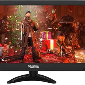 Portable Monitor 13.3 Inch CCTV Monitor 1366×768 Resolution LED Screen Small Monitor with HDMI/VGA/USB/AV Input Compatible with Computer PC CCTV…