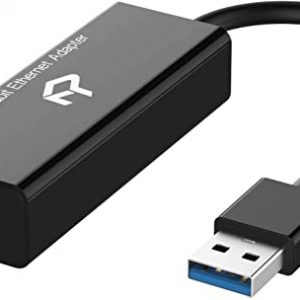 Rankie USB Network Adapter, USB 3.0 to RJ45 Gigabit, Black