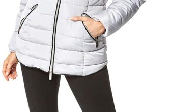 Womens Quilted Jacket | Women's Helfa Lightweight Insulated Hooded Baffle Quilted Jacket. Thermoguard Water Repellent. Hooded Parka Jacket