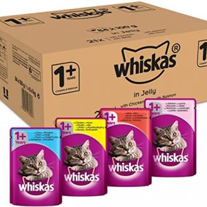 Whiskas 1+ Cat Pouches Mixed Selection In Jelly 84x 100g