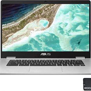 ASUS 15.6″ C523NA Chromebook – Intel Celeron N3350 – 1080p Model C523NA-IH44F, 4GB DDR4 RAM, 64GB eMMC, Bundle with Woov Accessories Chrome OS
