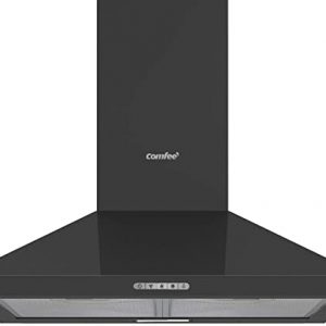 COMFEE Cooker Hood. 60 cm Chimney Cooker Hood PYRA17B-60 Stainless Steel Extractor Hood with LED and Recirculating & Ducting System