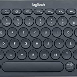Logitech K380 Wireless Multi-Device Keyboard for Windows, Apple iOS, Apple TV android or Chrome, Bluetooth, Compact Space-Saving Design,…