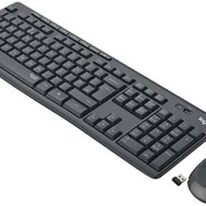 Logitech MK295 Wireless Mouse & Keyboard Combo – SilentTouch Tech, Full Numpad, Advanced Optical Tracking, Nano USB Receiver, Lag-Free Wireless,…