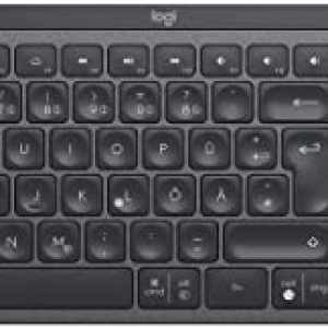 Logitech MX Keys Advanced Illuminated Wireless Keyboard, Bluetooth, Tactile Responsive Typing, Backlit Keys, USB-C, PC/Mac/Laptop…