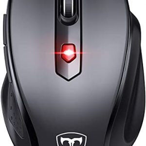 PONVIT Wireless Mouse, 2.4G USB Computer Mouse Ergonomic Cordless Mouse for Laptop PC with 6 Buttons, 2400 DPI 5 Adjustment Levels Wireless Mice…