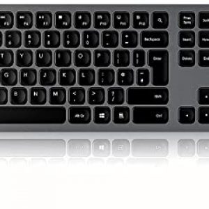 seenda Wireless Keyboard, Rechargeable Full Size Silent USB Wireless Computer Keyboard for Windows 7/8/10, PC, Laptop, Desktop, Surface, Slim & Low…